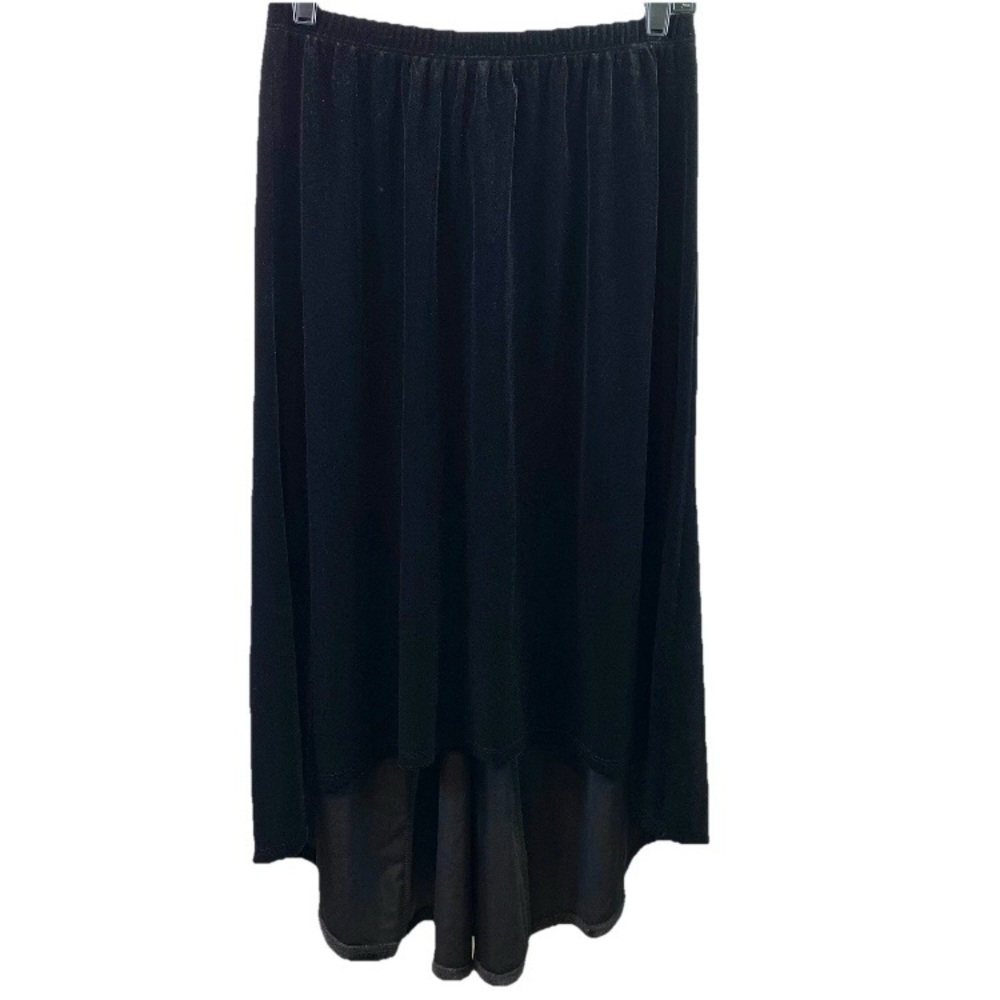 Antthony Original Womens Skirt Hi Lo Black Velvet Pull-On Whimsigoth Sz M NWT